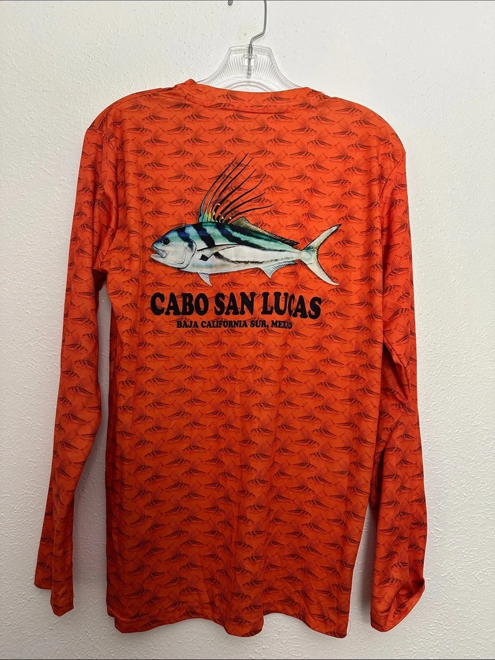 El Mar Men's Orange Long-Sleeve Rash Guard Swim Shirt